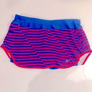 NIKE Sz Small Striped Blue and Red Athletic SKORT